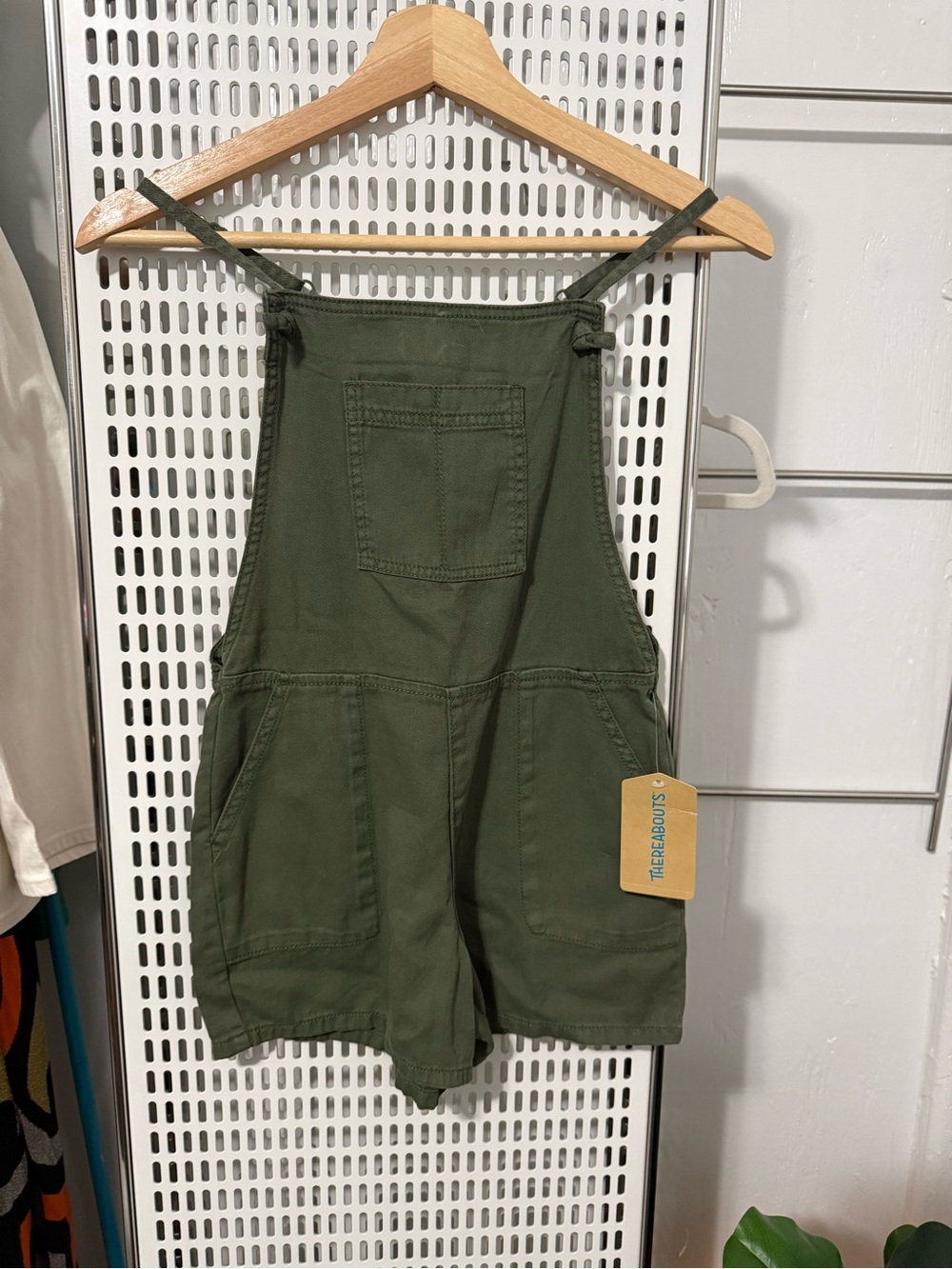 jcpenney Olive Green Short Overalls